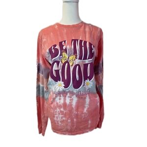 NWT Simply Southern Long Sleeve Tee - Coral and Purple